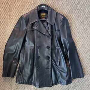 Schott® Supreme® Leather Peacoat